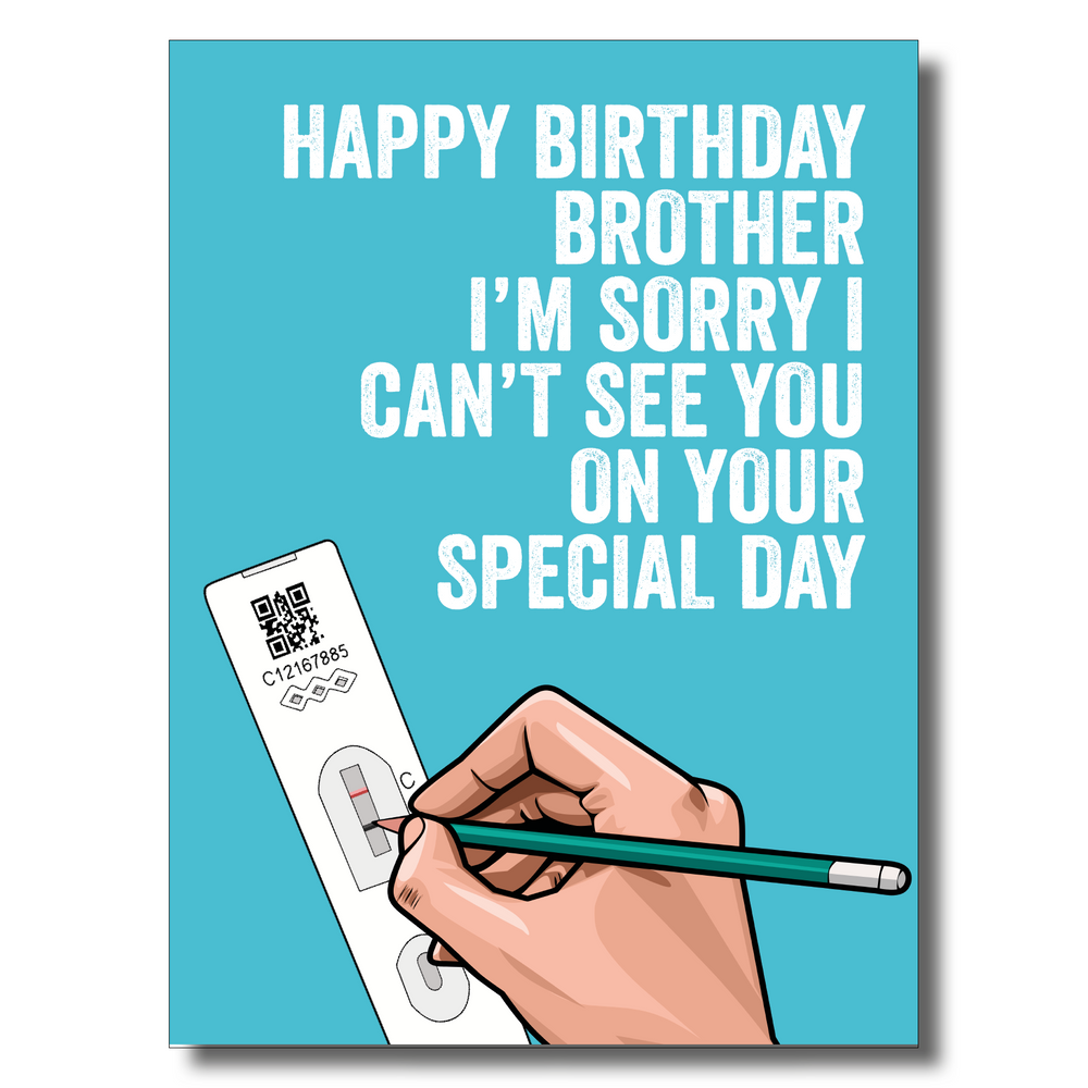 Brother Fake Test Birthday Card #1 image